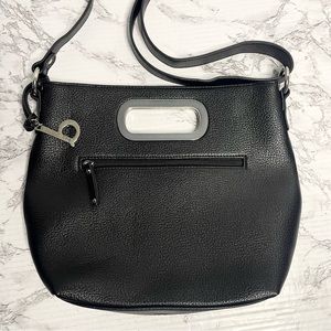 🌸B.O.C* Black Faux Leather Crossbody Bag